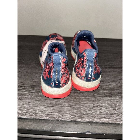 Adidas Pure Boost X Red And Blue Floral Arch Support Athletic Sneakers Size 8 - Picture 5 of 7